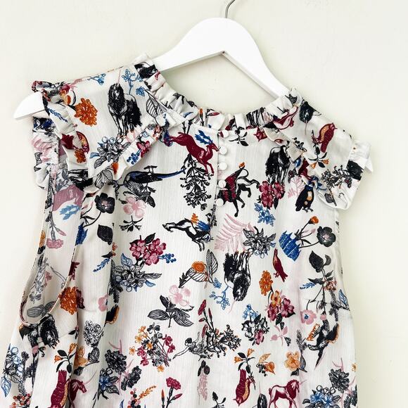 ModCloth Blouse Size XL Fairytale Fantasy Novelty Print Blouse Fairycore Top - Picture 3 of 6